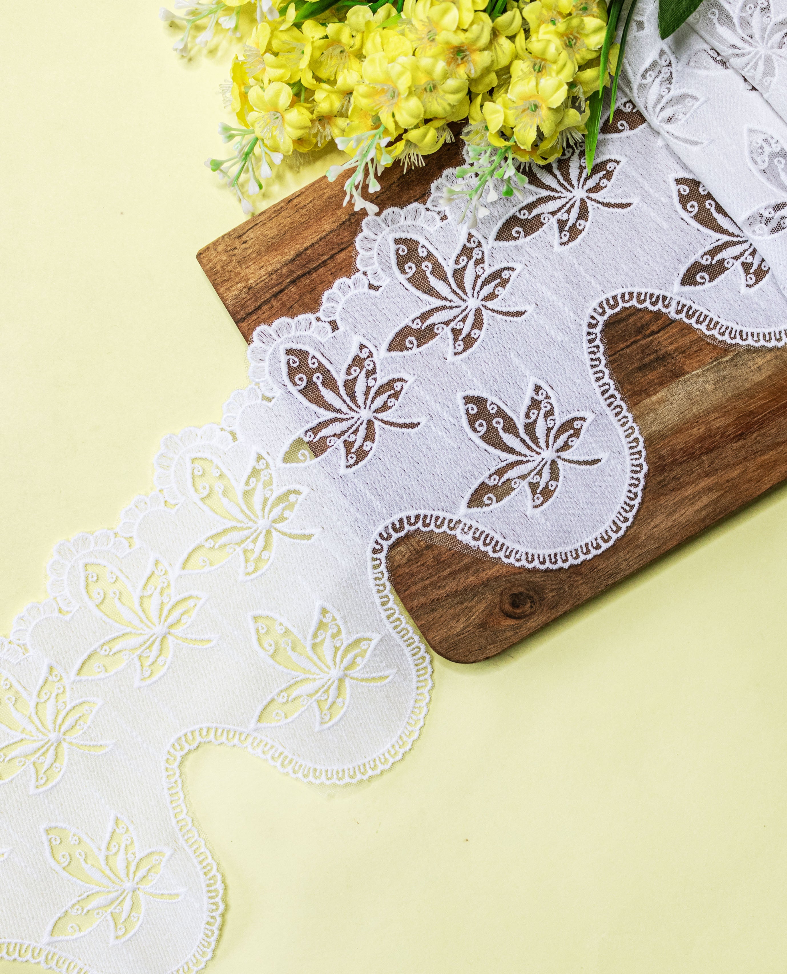 Net Lace - Canadian Leaf Net Lace (Width - 6 inch)
