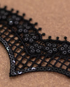 GPO Lace - Scallops with checks and sequins (Width - 2 inch)