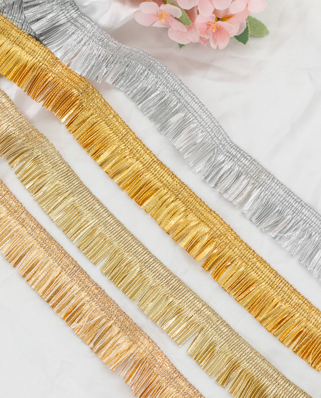 Gold Lace - Gota Fringe Lace ( Width - 1.5 inch)