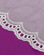 Cotton Lace - Scalloped Edge Cambric Hakoba Lace (Width - 3 inch)