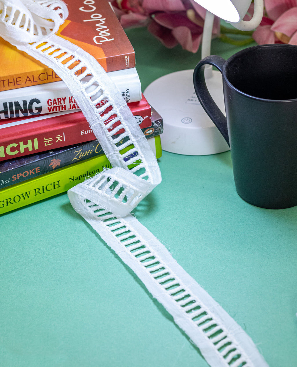 Cotton Lace - Classic Cambric Hakoba Ladder Lace (Width - 1.25 inch)