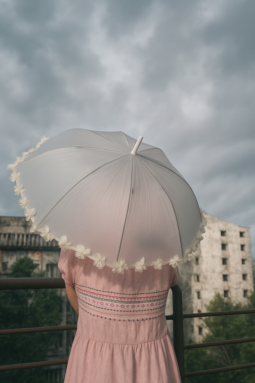 Pom Pom Rain or Shine Umbrella