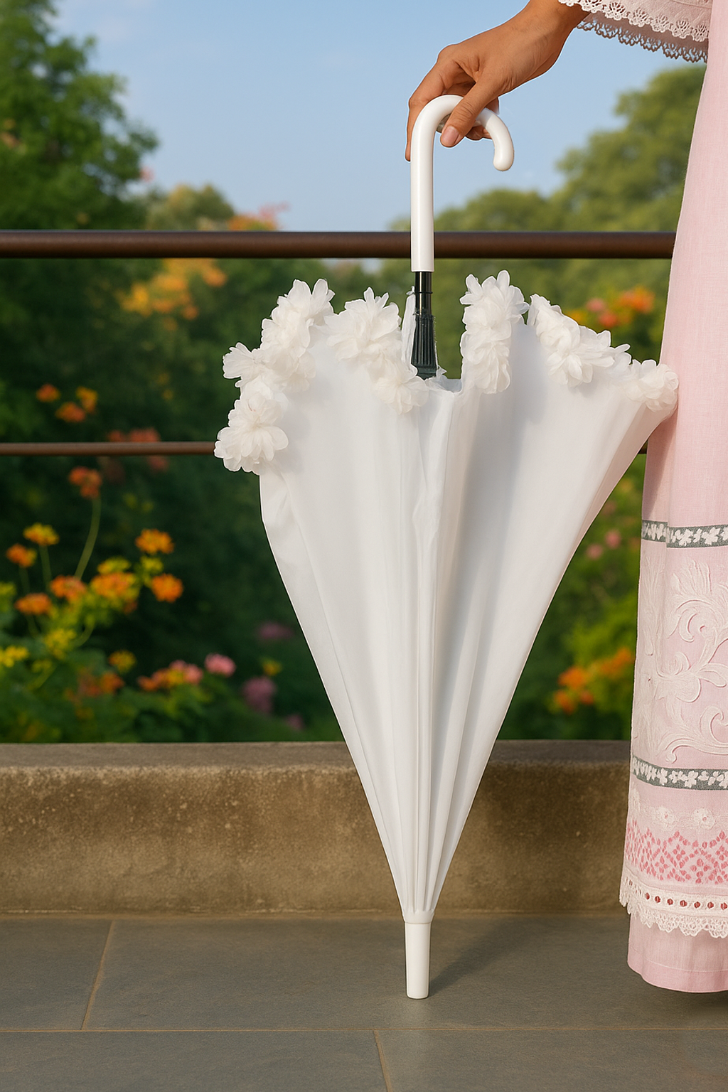 Pom Pom Rain or Shine Umbrella