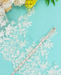 Net Lace - Broad Crown Lace with glitter thread and Cording (Width - 12 inch)