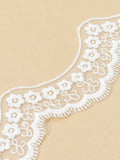 Organza Lace - Embroidered Waves on Organza (Width - 2 inch)