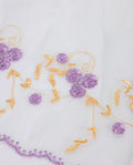 Organza Lace - Multicolour Embroidered Broad Organza Lace (Width - 8.5 inch)