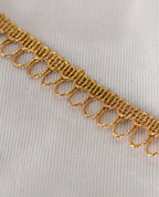 Gold Lace - Semi Crochet Rose Gold Edging (Width - 0.5/0.75 inch)