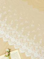 Net Lace - Broad Palla Scalloped lace (Width - 21 inch)