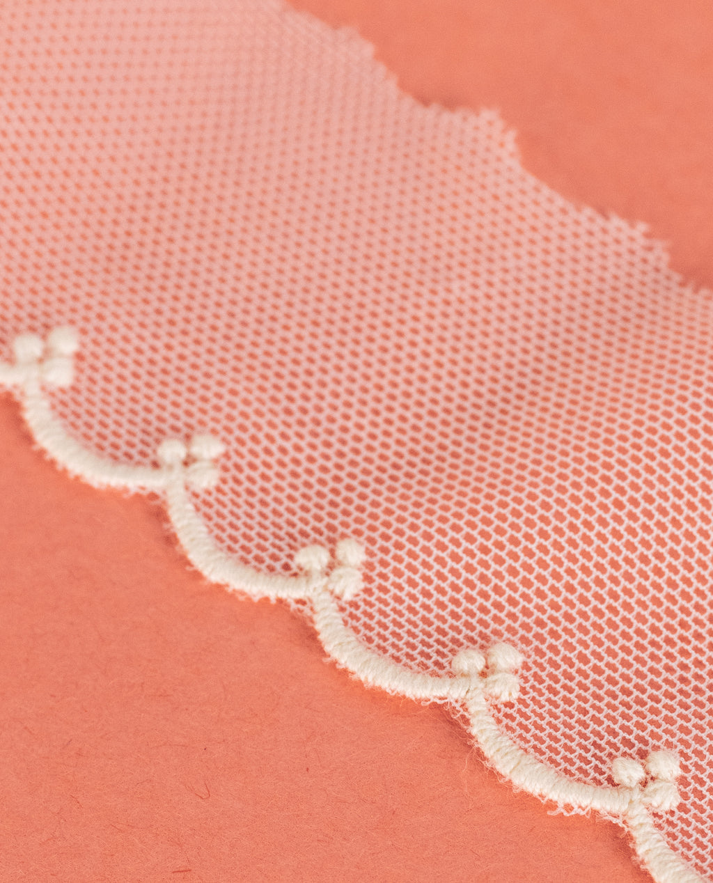Net Lace - Tiny Net Scallop Edging  Lace  (Width - 1.5 inch)