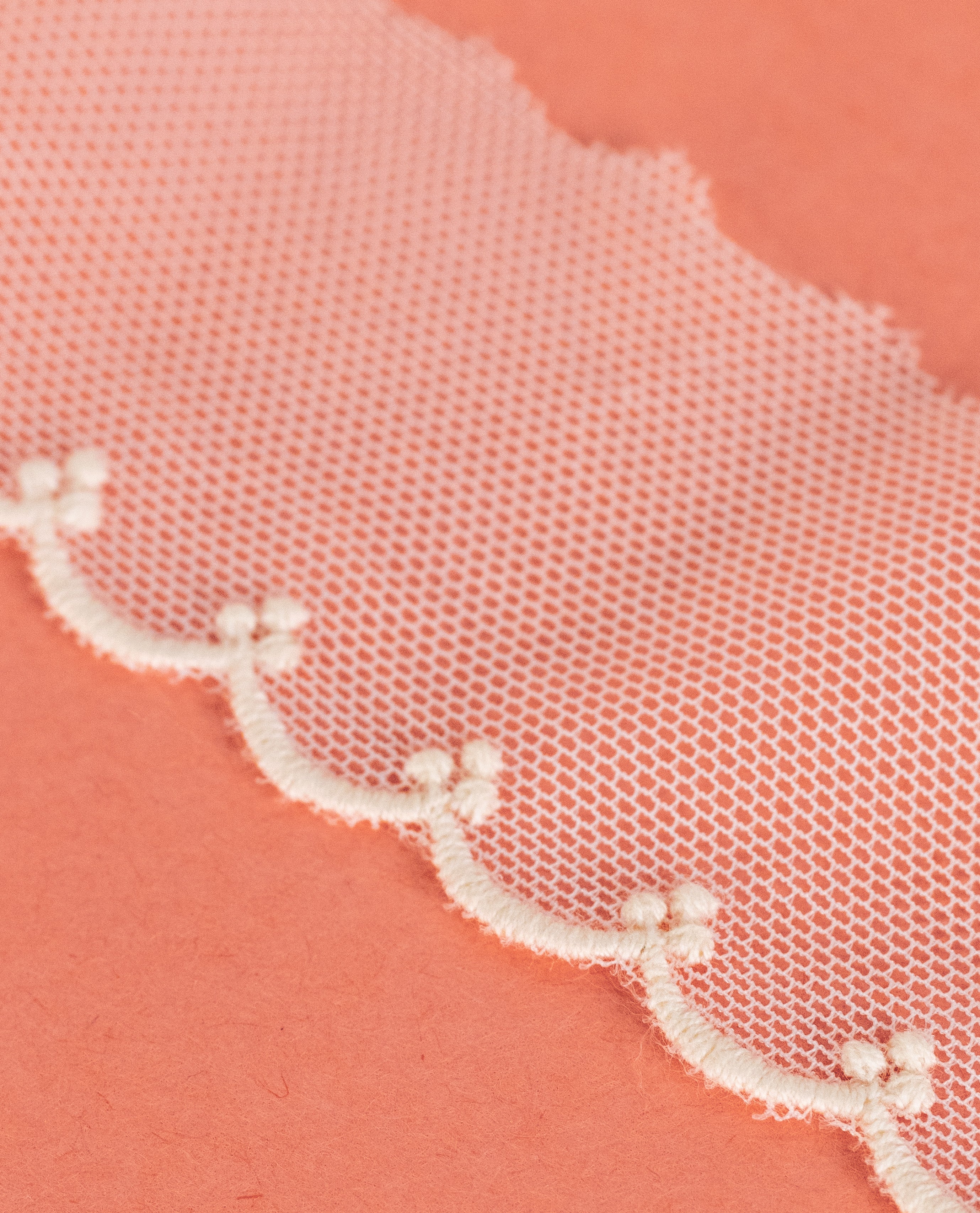 Net Lace - Tiny Net Scallop Edging  Lace  (Width - 1.5 inch)