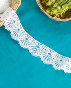 Organza Lace - Embroidered Organza one sided Lace (Width - 2 inch)