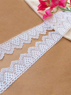 Organza Lace - Geometrical Organza Border (Width - 1.5 inch )