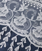 Net Lace - Broad Multi Design Pakistani Style net lace with Danglers (Width - 12 inch)