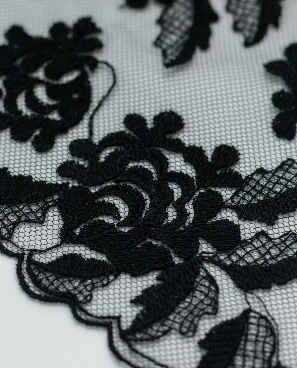 Net Lace - Black Light weight Net Lace ( Width - 5 inch)