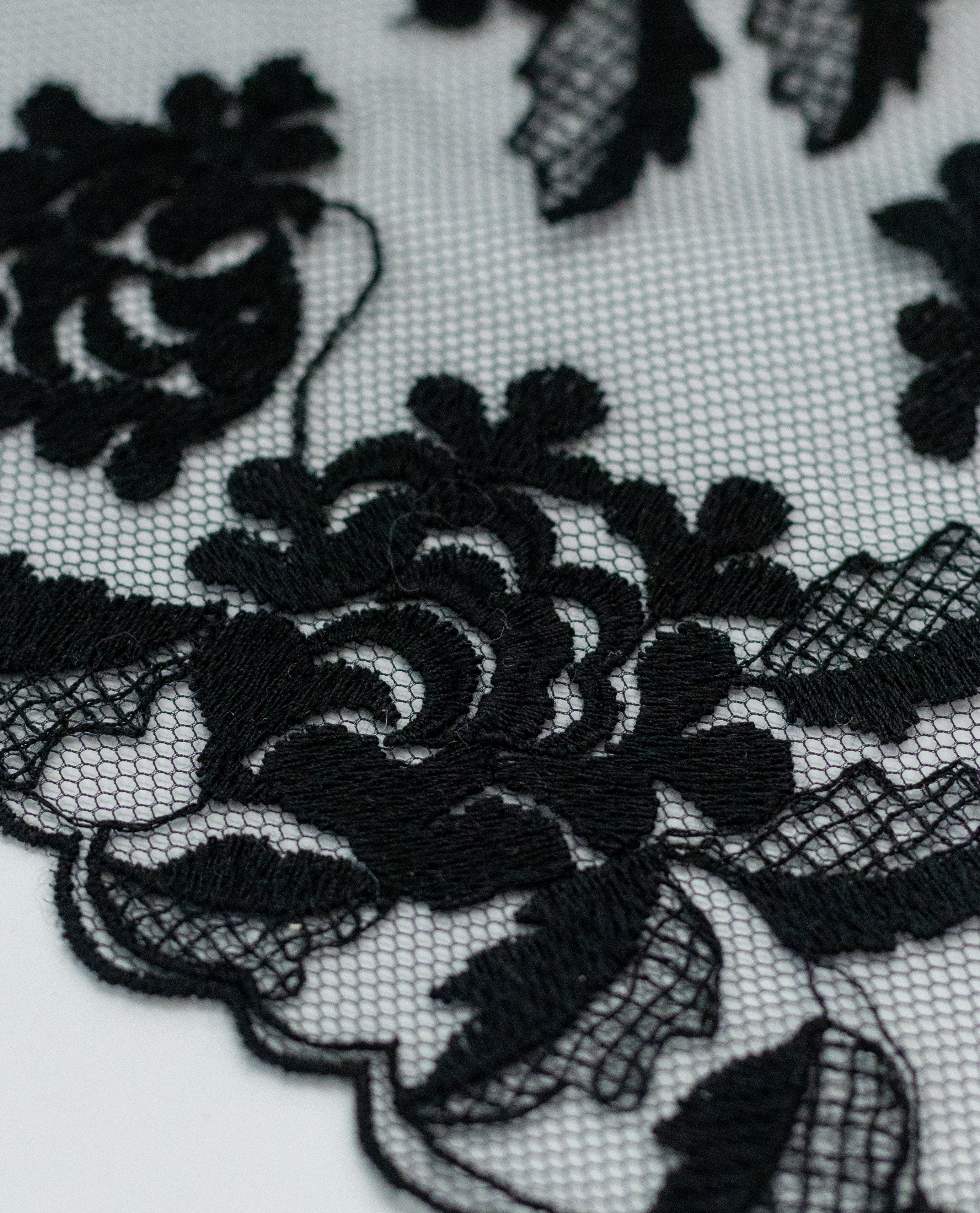 Net Lace - Black Light weight Net Lace ( Width - 5 inch)