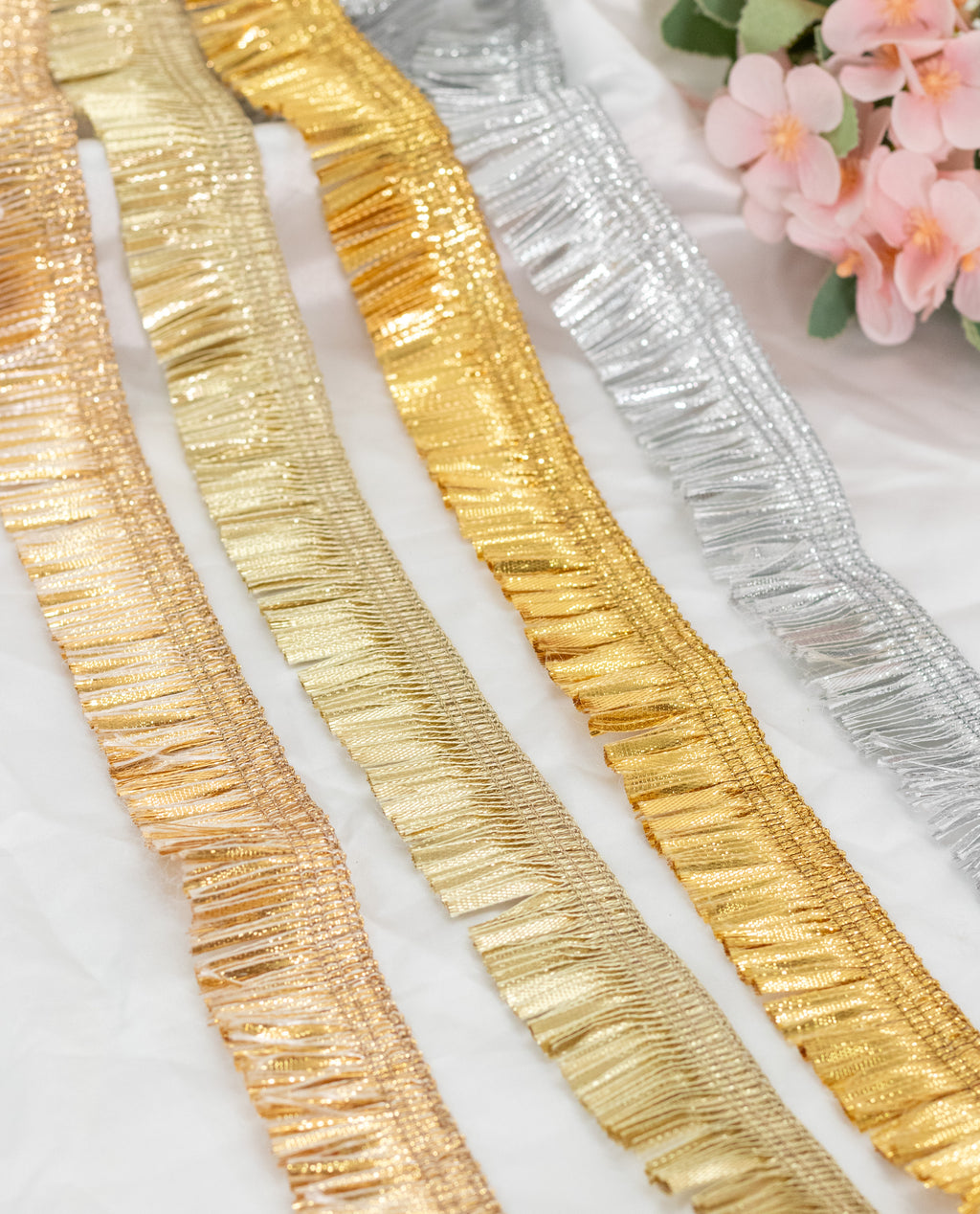 Gold Lace - Gota Fringe Lace ( Width - 1.5 inch)