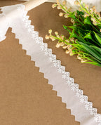 Cotton Lace - Small ZIgZag Edging Cambric Hakoba Lace (Width - 1.5 inch )