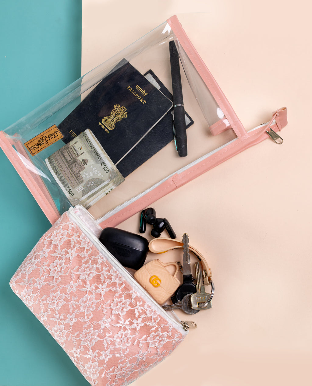 Sheer and Clear combo pouch