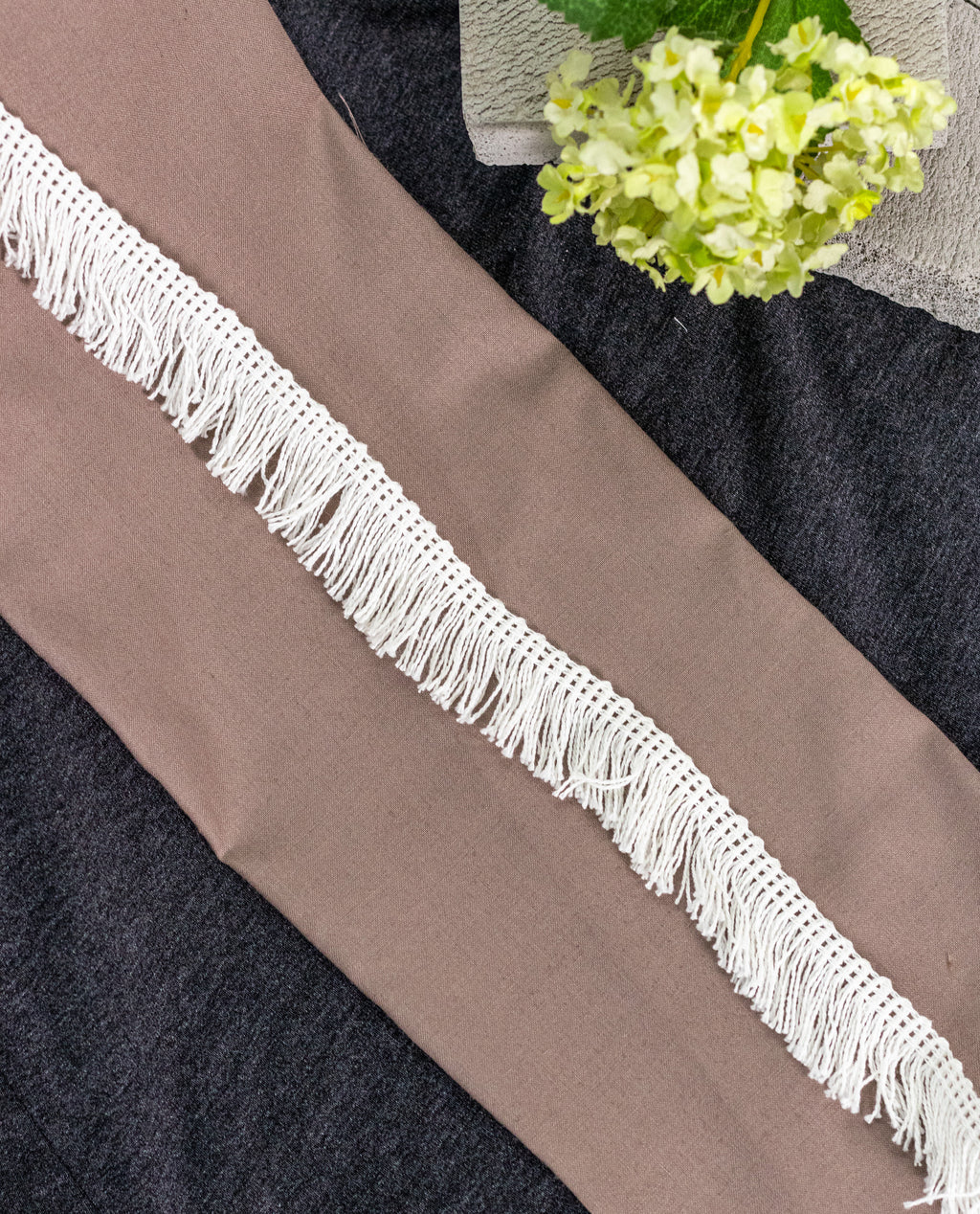 Crochet Lace - Small Cotton Thread Fringe (Width - 1 inch)