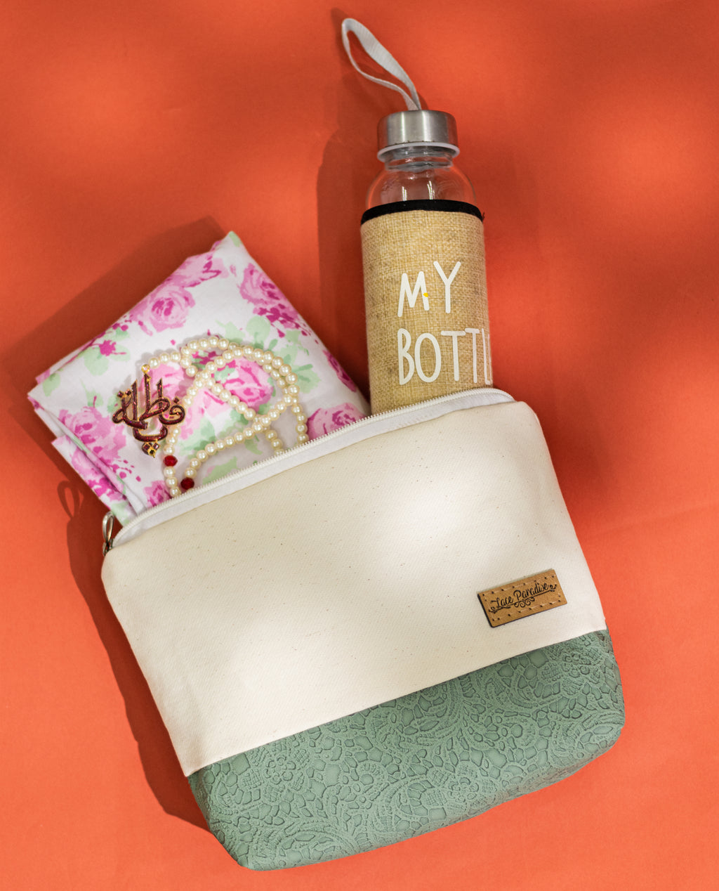Embossed leather Pouch