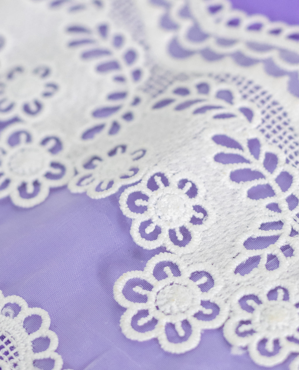 Organza Lace - Double Layered Floral organza lace (Width - 5 inch )