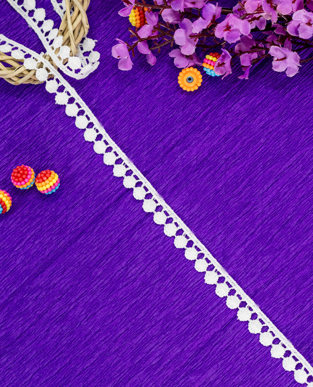 GPO Lace - Dot/Bindi Edging  (Width - 0.25 Inch)