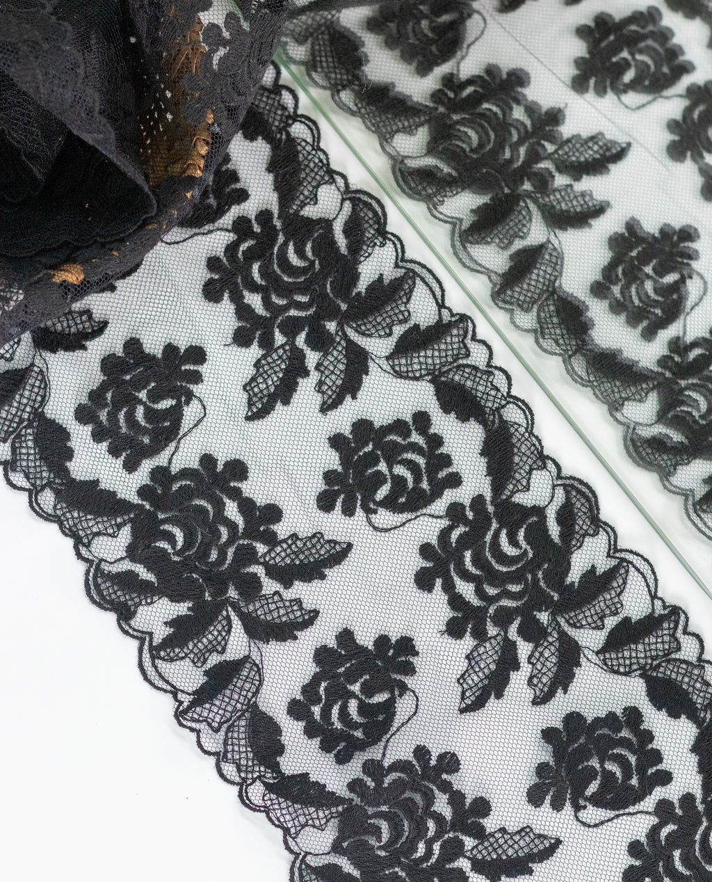 Net Lace - Black Light weight Net Lace ( Width - 5 inch)