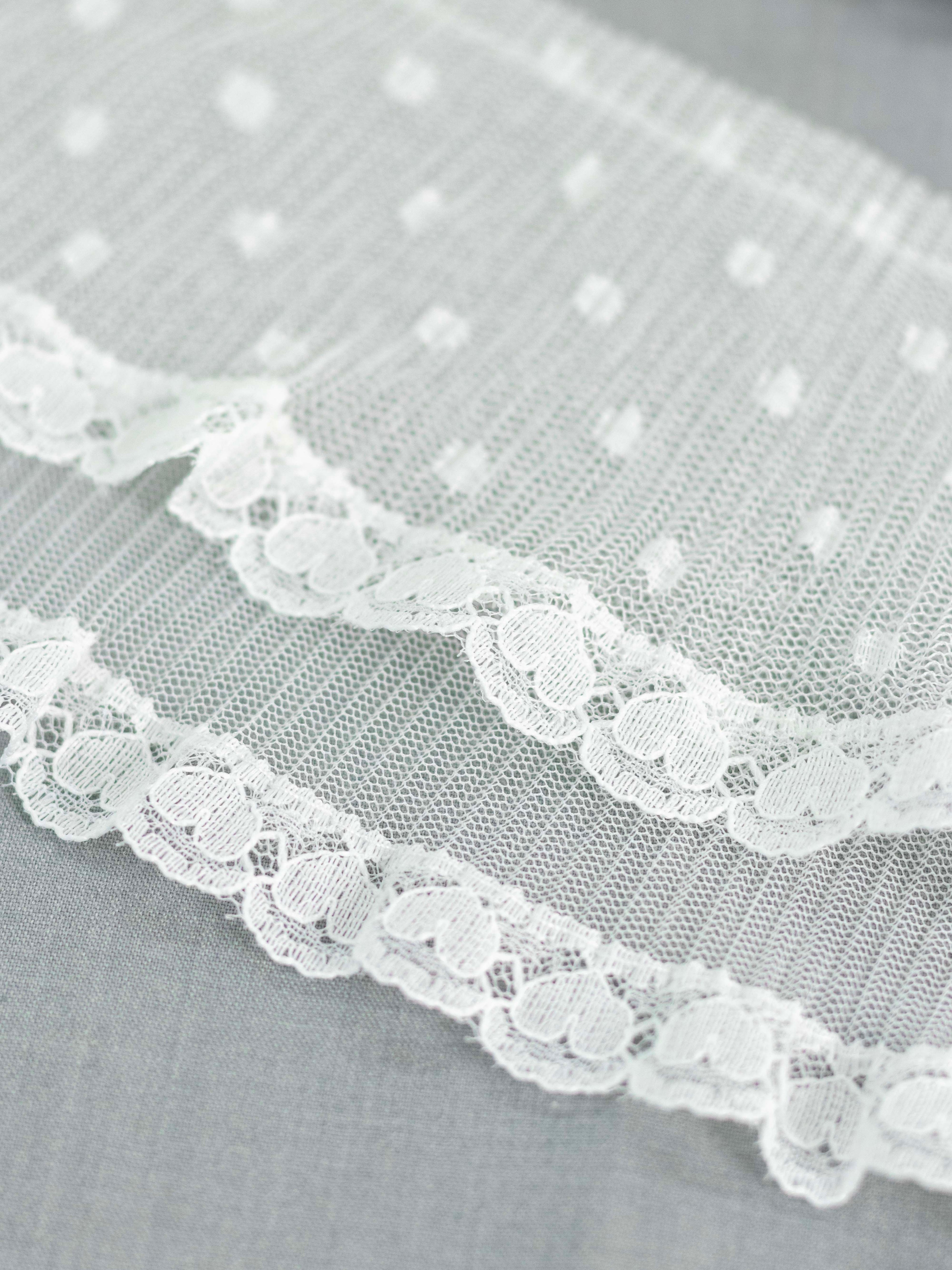 Net Lace - Double Layered Frill Lace ( (Width - 4 inch)